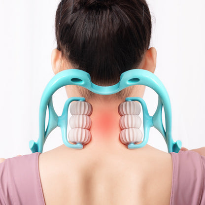 Multifunctional Manual Six-wheel Neck Massager Massage Relieve Roller Massage Tool - Aura By Alora